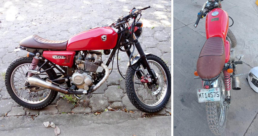 La motocicleta estaba en el parqueo del hospital. Foto: Cortesía/Radio ABC Stereo La motocicleta estaba en el parqueo del hospital. Foto: Cortesía/Radio ABC Stereo