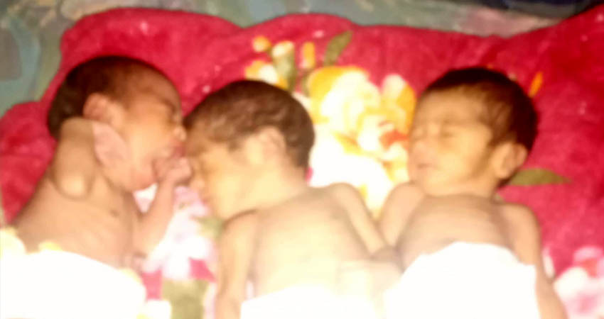 Los trillizos habitan en la comunidad La Estrellita, en Río Grande. Foto: Cortesía Los trillizos habitan en la comunidad La Estrellita, en Río Grande. Foto: Cortesía