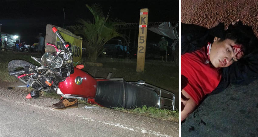 El motociclista Milton Reyes resultó gravemente lesionado. Foto: Cortesía/Radio ABC Stereo El motociclista Milton Reyes resultó gravemente lesionado. Foto: Cortesía/Radio ABC Stereo