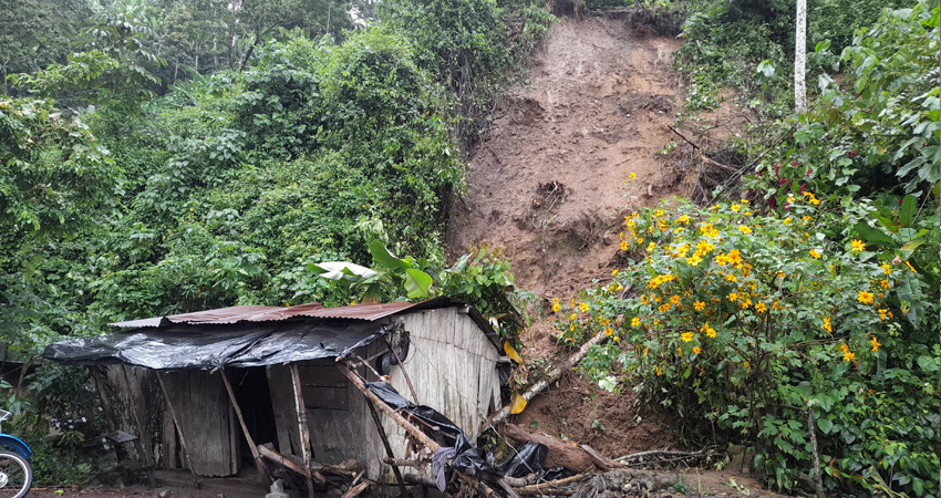 Derrumbe en Wale. Foto: Cortesía Jacksell Herrera Derrumbe en Wale. Foto: Cortesía Jacksell Herrera