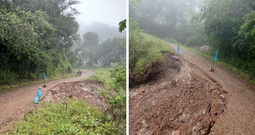 En El Colorado las lluvias han ocasionado que poco a poco se vayan socavando los gaviones. Fotos: Cortesía/Radio ABC Stereo
