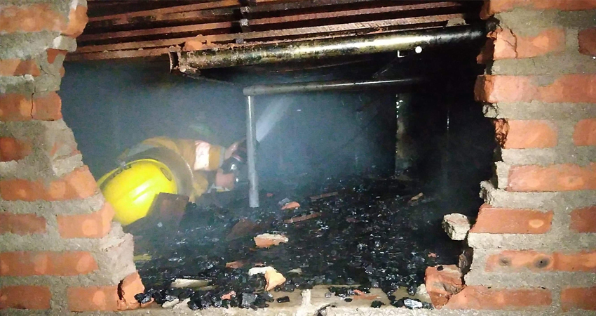 El suceso ocurrió en el barrio San Miguel. Foto: Juan Fco. Dávila/Radio ABC Stereo