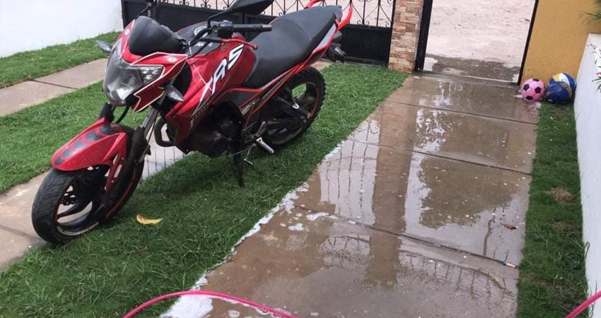 Esta es la motocicleta robada. Foto: Cortesía