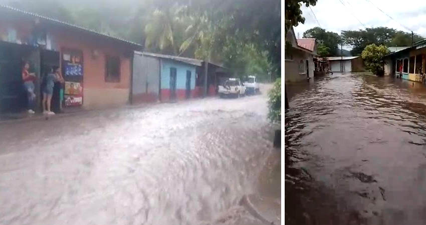 La crecida de quebradas causó inundaciones en la zona. Foto: Captura de pantalla La crecida de quebradas causó inundaciones en la zona. Foto: Captura de pantalla