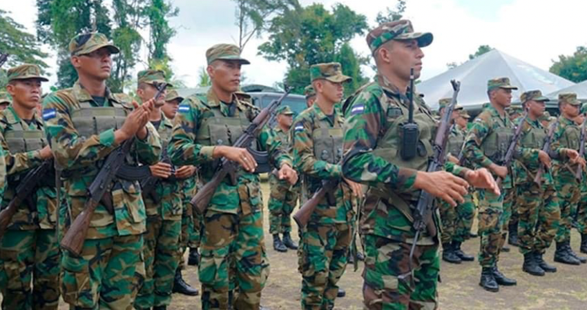 Foto tomada de la página de Facebook del Ejército de Nicaragua. Foto tomada de la página de Facebook del Ejército de Nicaragua.