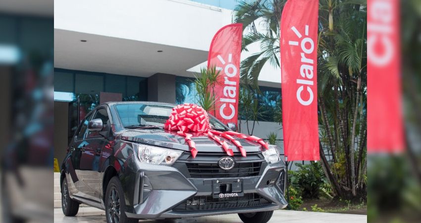 Como gran premio está un automóvil Toyota Agya. Foto: Claro Nicaragua