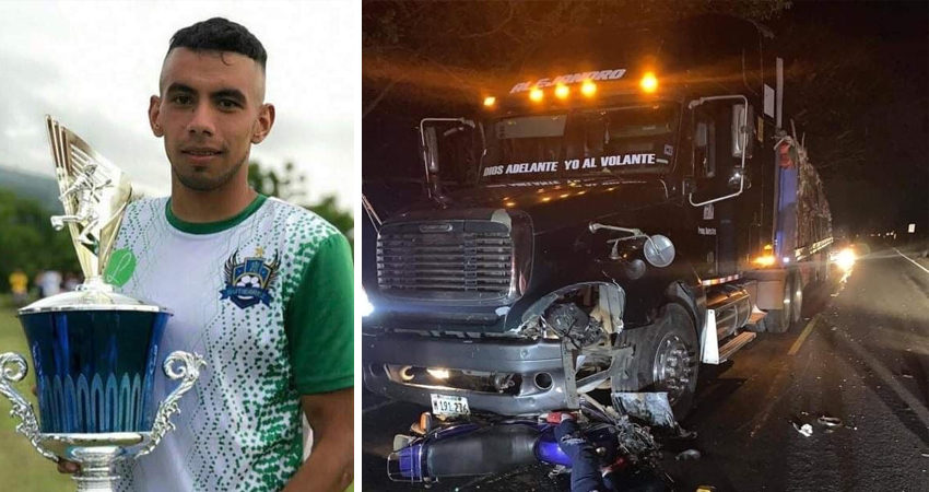 El joven futbolista conducía con dirección a su casa cuando sufrió el accidente. Foto: Cortesía El joven futbolista conducía con dirección a su casa cuando sufrió el accidente. Foto: Cortesía