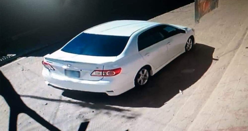 Vehículo usado por los delincuentes. Foto: Cortesía Vehículo usado por los delincuentes. Foto: Cortesía