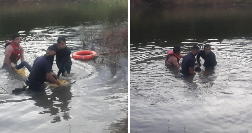Los cuerpos fueron rescatados por los bomberos. Foto: Cortesía Los cuerpos fueron rescatados por los bomberos. Foto: Cortesía