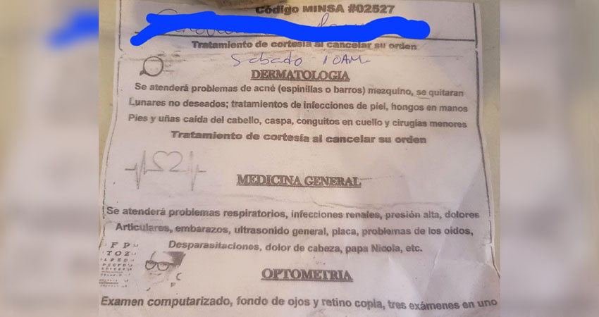 Ofrece falsas consultas cobrando entre 300 y 500 córdobas. Foto: Cortesía/Radio ABC Stereo Ofrece falsas consultas cobrando entre 300 y 500 córdobas. Foto: Cortesía/Radio ABC Stereo